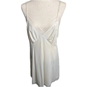 Vintage Van Raalte Slip Dress 40 Ivory Sheer Trim Nightgown Bridal Fairy